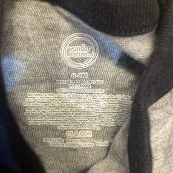 Bundle wonder nation matching outfit jersey top cool dude romper baby boy 0-3M - Picture 16 of 16